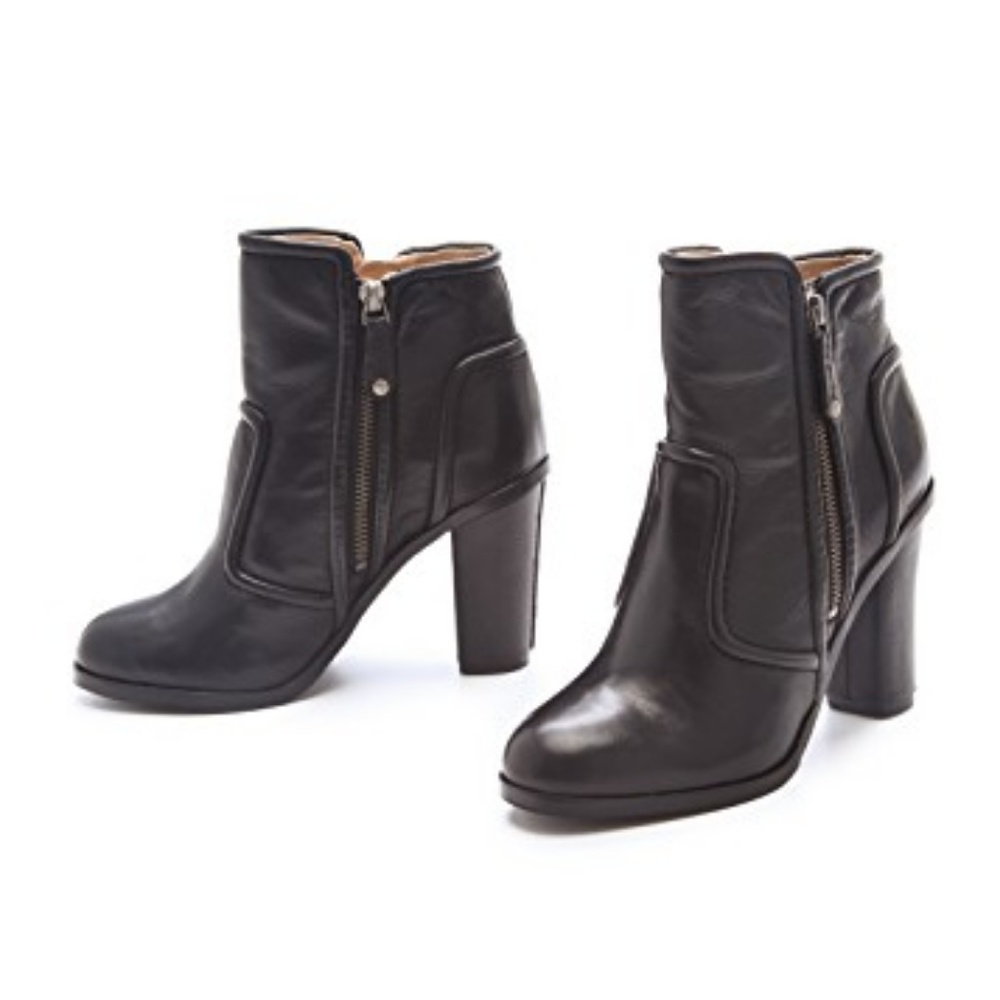 Brown Frye Sylvia Piping Booties